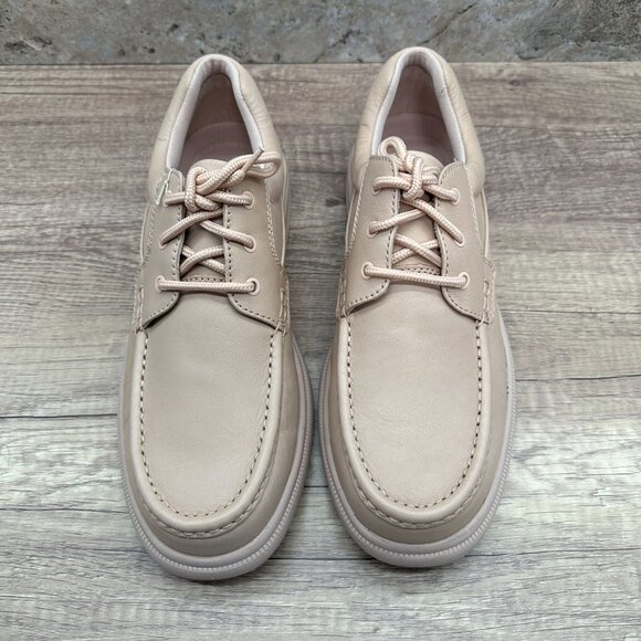 Hush Puppies Shoes Men's Gus Lace Up Lightweight Comfort Shrimp Leather 12 NIB - Picture 2 of 9